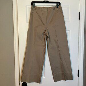 Gerard Darel: NWOT tan wide-leg, cropped pants (size 4)